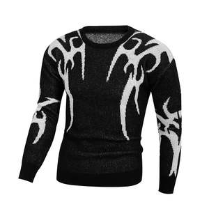 Pulls en coton surdimensionnés pour hommes, logo personnalisé, tricot torsadé, taille plus, pull en tricot, pull pour hommes - Product Image 1