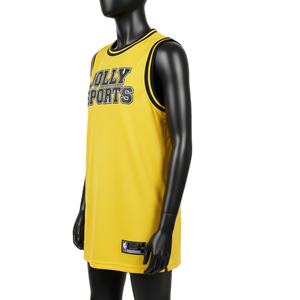 Camiseta de Baloncesto Deportiva para Mujer, de Secado Rápido, con Malla de Poliéster, Paneles Amarillos, Logotipo Personalizado Impreso, Transpirable - Product Image 5