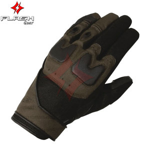 Gants de moto en cuir de chèvre véritable marron et noir de qualité supérieure, unisexe, personnalisables avec logo d'équipe, sportifs, imperméables et respirants - Product Image 2