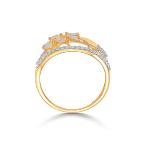 Bague ouverte en alliage plaqué or Cosmo Charm pour femmes, bijoux tendance avec incrustation de chiffres - Product Image 4