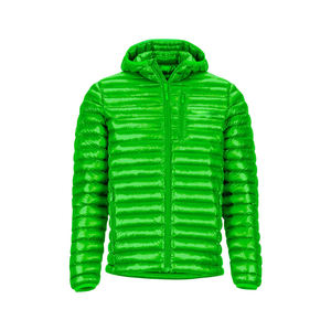 แจ็กเก็ตขนเป็ดน้ำหนักเบามีฮู้ดคอตั้งมีซิปมีกระเป๋าสีดำสีน้ำเงินเข้มแจ็คเก็ตขนเป็ดกลางแจ้งมีซิป - Product Image 3