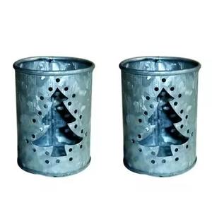 Juego de 3 piezas de soporte galvanizado para velas, tarro de vela galvanizado de Metal de alta calidad para uso en decoración del hogar - Product Image 3