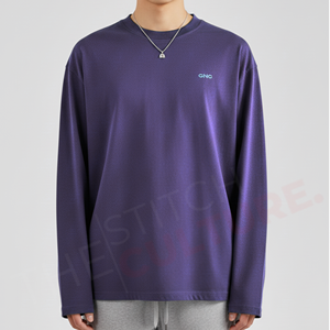 Wholesale Custom 270 GSM 100 Percent Cotton Vintage Washed Boxy Fit Long Sleeve Oversized <b>T</b> <b>Shirt</b> - Product Image 3