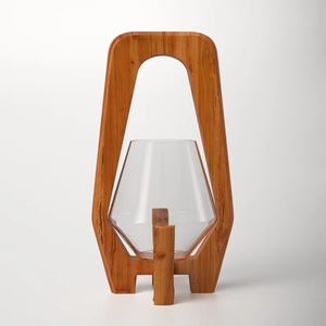 Linternas decorativas hechas a mano para decoración del hogar, farol rústico de madera, para exteriores, granja - Product Image 2