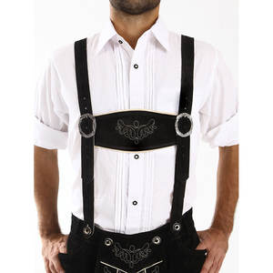 Short sur mesure pour hommes avec napperon en cuir de toile lavable lavage foncé Non toxique nouveau Design fermeture à bouton braguette en gros - Product Image 5