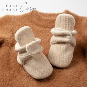 Nouveau-né bébé chaud polaire hiver chaussons fond mou cheville pantoufles avec chaussette fermeture respirant premiers marcheurs chaussures - Product Image 5