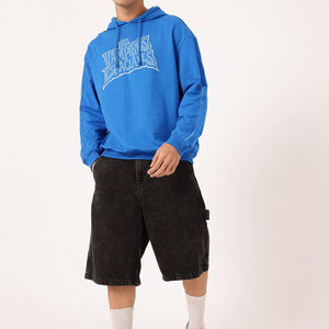 Sweat-shirts pour hommes de haute qualité 100% coton, design élégant sur mesure, logo brodé, couleurs unies, couleurs OEM, respirant, coupe ample - Product Image 2