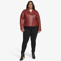 Veste de moto pour femme en cuir de mouton véritable matelassée écologique respirante Design personnalisé Taille plus