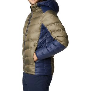 Waterproof Stand Collar Hooded Men's Puffer Jacket with Zip Front Closure Winter-Ready Insulated Eco-Friendly for Private Labels - Product Image 2