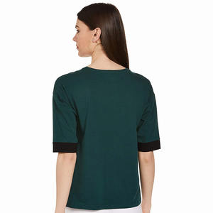 Camisetas multicolor para mujer, blusas de estilo de bloque, cómodas, duraderas, diseño personalizado, ropa de moda, venta al por mayor - Product Image 2