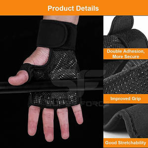 Gants d'haltérophilie en néoprène avec support de poignet pour l'entraînement en salle de sport et le fitness Gants d'haltérophilie en néoprène durables - Product Image 4