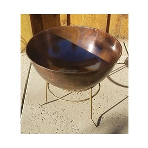 Maceta de metal martillada para jardín interior moderna, maceta y maceta decorativas de forma redonda martillada - Product Image 3