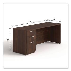 Alera AE1NZK-UF2472S, Serie Sevilla, Caoba, 72 Pulgadas X 24 Pulgadas X 29 Pulgadas Aparador con Archivadores HRG de Pedestal Izquierdo - Product Image 3