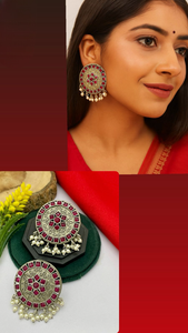 Pendientes de Latón Antiguo con Perla para Mujer, Ideales para Uso Casual y Formal - Product Image 2