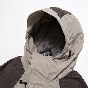 Hip Hop Streetwear personalizado Multi bolsillos cremallera cortavientos ligero hombres Cargo chaqueta con capucha 2026 - Product Image 3