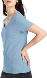 เสื้อยืดแขนสั้นสำหรับผู้หญิง,เสื้อยืดแขนสั้นสำหรับออกกำลังกายฟิตเนสพิมพ์โลโก้ได้ตามต้องการ - Product Image 4