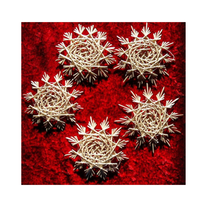 Décoration de sapin de Noël en flocon de neige en bambou tissé à la main avec flocage taille et couleur personnalisables King Craft Vietnam - Product Image 4