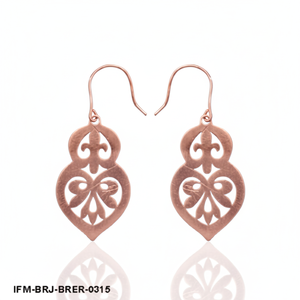 Luddite Lattice Copper Pendant Necklace & Luddite Luminaire Earrings <b>Set</b> in Metallic Rose Copper <b>Jewelry</b> <b>For</b> <b>Woman</b> - Product Image 3