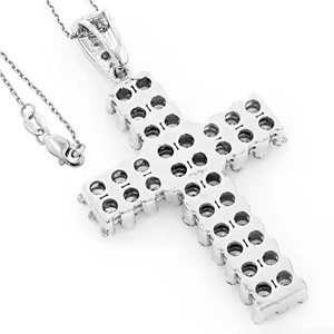 Haute qualité unisexe 925 argent Sterling VVS Moissanite diamant croix pendentif pour hommes femmes croix pendentif cadeau Hip Hop bijoux - Product Image 4
