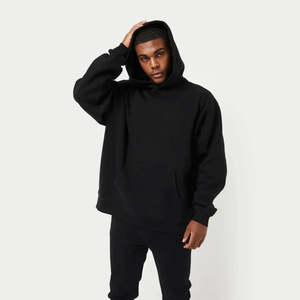 High Quality OEM Plain Heavyweight Fleece Logo Printed Cotton Oversize Custom Unisex <b>Hoodies</b> <b>Mens</b> <b>Black</b> <b>Hoodies</b> <b>for</b> Winter - Product Image 1