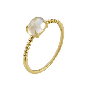 แหวน925พลอยบุษราคัมสีฟ้าชุบทองแบบคลาสสิกสวยงาม - Product Image 6