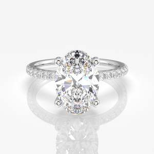 แหวนทอง 9K ประดับเพชรโมอิสซาไนต์ทรงรี ดีไซน์หรูหราสง่างาม - Product Image 5