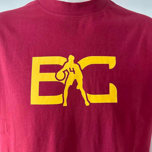 <b>Men's</b> Oversized Short Sleeve O-Neck T-<b>Shirt</b> 100% Cotton with Custom Logo & <b>Red</b> Screen DTG Printing Solid Pattern - Product Image 6