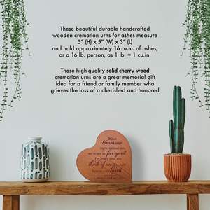 Petites urnes funéraires pour restes humains Urnes en bois personnalisées pour cendres humaines-Cadeaux commémoratifs pour la perte d'un être cher Mini funérailles - Product Image 3