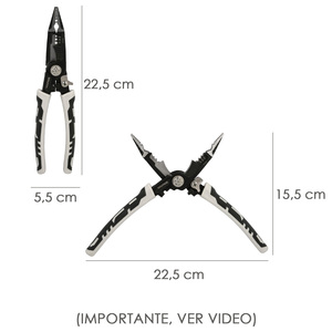 Pinze Multifunzione (Apertura/Capicorda/Aggancio/Taglio/Affilatura/Riparazione/Applicazione Terminali/Strappo e Arricciatura Cavi) - Product Image 2
