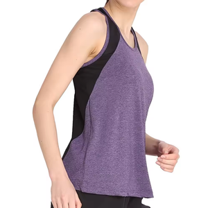 Venta caliente Logotipo de impresión personalizada mujeres gimnasio entrenamiento camisetas sin mangas camiseta algodón en blanco mujeres Athletic Fitness de talla grande señoras camisetas sin mangas - Product Image 3