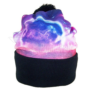 Latest Design Jacquard Digital Printed Beanies Hat Wholesale Customized Digital Printed Beanies Hat - Product Image 2