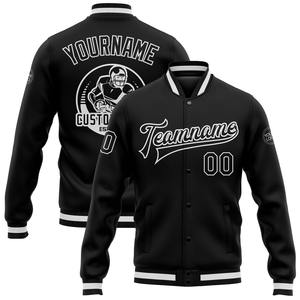 Direct Industry Wholesale Casual Winter Custom White <b>Red</b>-<b>Black</b> 3D Pattern Design Bomber Full-Snap <b>Varsity</b> Letterman <b>Jacket</b> - Product Image 3