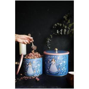 Juego de caja de lata de metal redondo Dia 175x155 - Dia 140x125 Manija de perilla (2 piezas) Diseño de textura de lino inspirado en café vintage
Diseño Tales - Product Image 1