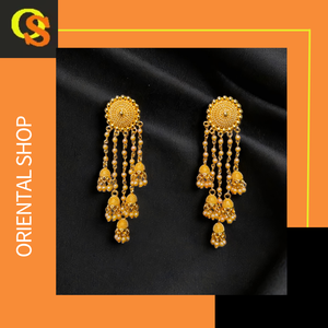 <b>Earrings</b> Set with Unique Designed 22CT Gold Plated Jhumka Style Fancy <b>Earrings</b> Jewelry for Women Wear by Exporters - Product Image 2