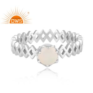 แหวนพลอยโอปอลจากเอธิโอเปียธรรมชาติทำจากเงินสเตอร์ลิง925คุณภาพดีที่สุดผู้ผลิตเครื่องประดับตามสั่ง - Product Image 2