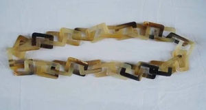 Custom Vintage Buffalo Horn Pendant <b>Necklace</b> Handmade Tribal Style with Painted Technique Adjustable <b>Cord</b> for Weddings & Fashion - Product Image 4