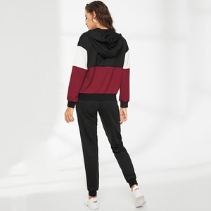 OEM Winter Women's Tracksuit Pullover <b>Hoodie</b> Sweat Pant 100% Cotton Heavyweight Fleece 2-Piece Set Plus Size - Product Image 2