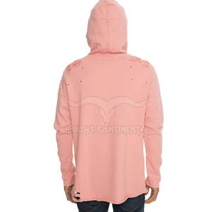 Servicio OEM al por mayor mejor diseño ligero desgastado sudaderas con capucha de color sólido para el invierno técnicas de teñido liso de lana de los hombres - Product Image 2