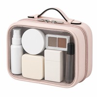 Pochette de maquillage transparente en PVC, trousse de toilette de voyage, organiseur à fermeture éclair transparente, sac de toilette imperméable pour la plage et la piscine, OEM personnalisé