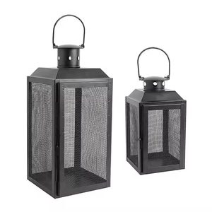 Ensemble deux lanternes décoratives en métal de fer de haute qualité nouveau design pour mariage hôtel restaurant grand noël par décor impex - Product Image 1