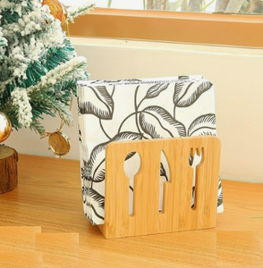 Servilletero de madera de nogal con acabado natural Vajilla elegante Uso de almacenamiento de pañuelos de madera - Product Image 5