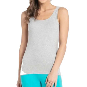 เสื้อกล้ามออกกำลังกายผู้หญิง ผ้าสแปนเด็กซ์ผสมคอตตอน ระบายอากาศได้ดี ทรงเข้ารูป แห้งเร็ว เหมาะสำหรับเล่นกีฬา ฝึกซ้อม และทำงาน  รับสกรีนโลโก้ - Product Image 1