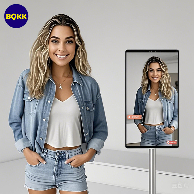 Home Theatre System Interactive Lcd Monitor Display 21.5 Inch BQKK Touch Screen Bestie Tv 1080P Tablet PC Grey Portable Smart Tv