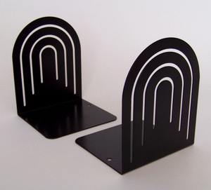 Sujetalibros de hierro de alta resistencia, extremos de libros de Metal negro para estanterías, tapón decorativo de precio atractivo - Product Image 2