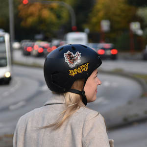 Autocollants en vinyle mat découpés sur mesure en PVC pour casques de chantier, casques de moto, vélos, promotions en plein air - Product Image 3