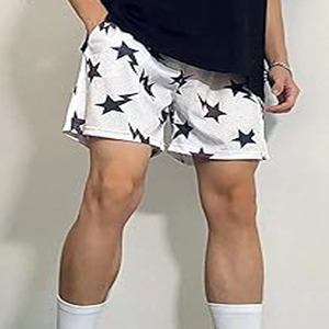 Streetwear d'été urbain Shorts pour hommes Graphic Mesh Loose Fit Sportswear pour Gym Running Casual Daily Style - Product Image 3