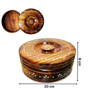 Diseño de flores blancas, olla caliente de madera, caja de Chapati, caja de arroz, mantiene la comida caliente y fresca, utensilios de cocina de cazuela para el hogar, Cocina, Restaurante - Product Image 4