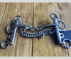 Cadena de lágrima de cobre con broca Pelham de acero inoxidable de alta calidad, venta directa de fábrica para caballo de entrenamiento ecuestre occidental - Product Image 5