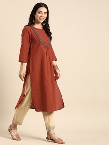 Colección de Kurtis de Algodón con Bordado Floral de Diseño Moderno, Elegantes y Festivos para el Verano, Moda Femenina al por Mayor - Product Image 3