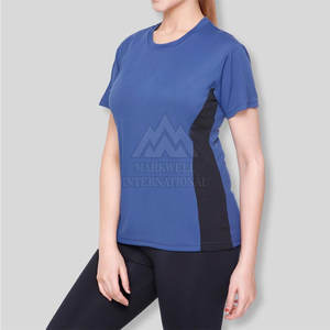 เสื้อยืดออกกำลังกายผู้หญิง MOQ ต่ำ สำหรับขายออนไลน์ แห้งเร็ว ใส่สบาย - Product Image 4